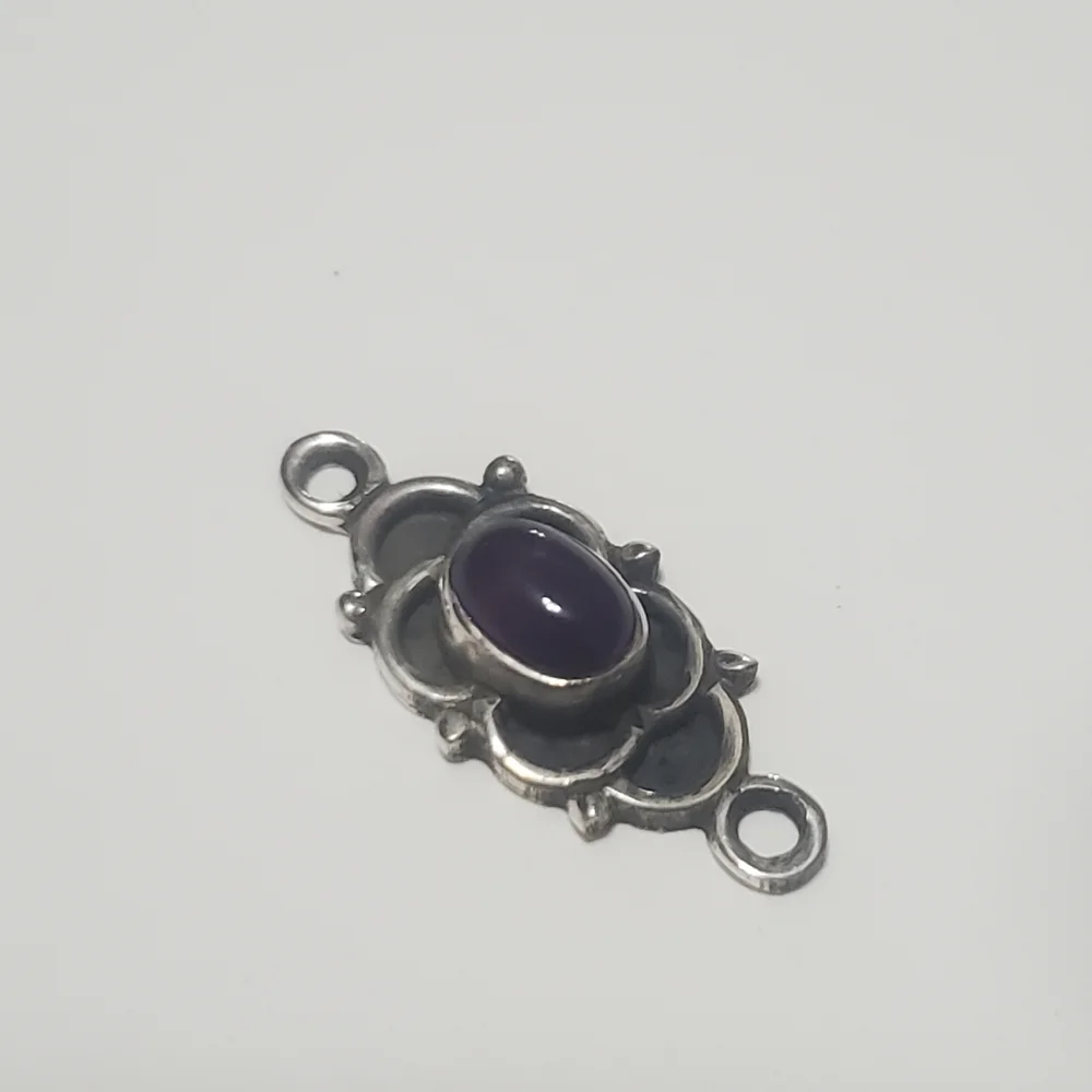 2/$15 Sterling Silver Link with Amethyst (Natural)